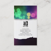 Choreograf Tänzer Talent farbenfrohe Ripppapier Visitenkarte (Rückseite)