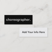 Choreograf-Visitenkarte Mini Visitenkarte (Vorne/Hinten)