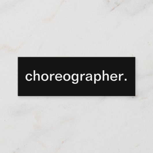 Choreograf-Visitenkarte Mini Visitenkarte (Vorderseite)