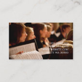 Choreograf Vocalist Musiklehrer Visitenkarte (Rückseite)