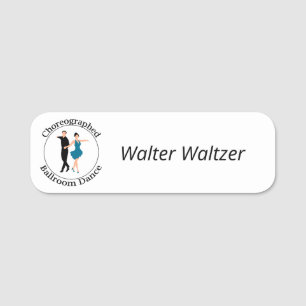 Choreografiertes Ballsaal-Tanznamen-Abzeichen Namensschild