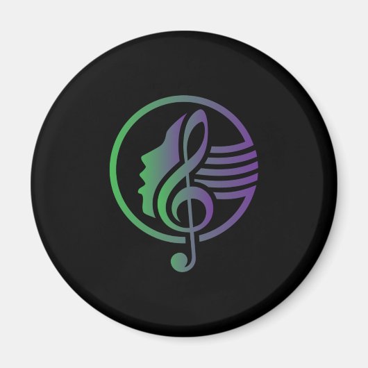 Chorfrau Chorus Gesang Clef Chormusik Geschenk Magnet (Vorne)