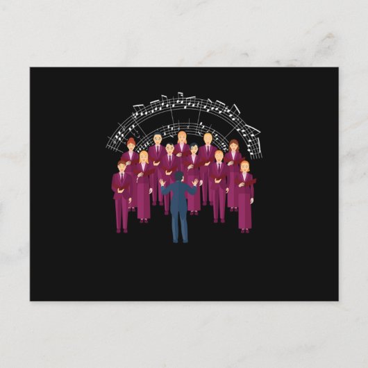 Chorgesang Chormusik Chorus Conductor Geschenk Postkarte (Vorderseite)