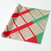 Chorhymnen Vintages Weihnachtsfest Geschenkpapier (Ungerollt)