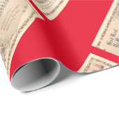 Chorhymnen Vintages Weihnachtsfest Geschenkpapier (Rolleneckpunkt)