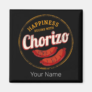 Chorizo Retro Wurst Vintage GRILLEN Gourmet Grill Magnet