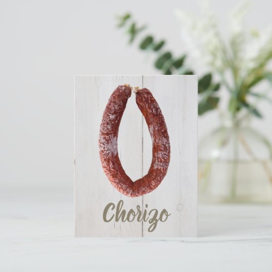 Chorizo Sausage Feiertagspostkarte (Stehend Vorderseite)
