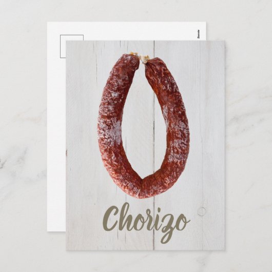 Chorizo Sausage Feiertagspostkarte (Vorne/Hinten)