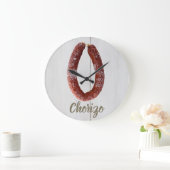 Chorizo Sausage Große Wanduhr (Zuhause)
