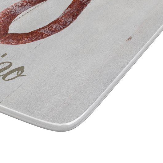 Chorizo Sausage Schneidebrett (Ecke)