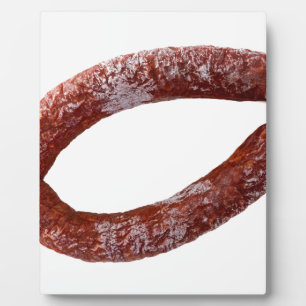 Chorizo-Wurst abgeschieden als geschnitten Fotoplatte