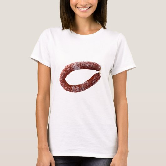 Chorizo-Wurst abgeschieden als geschnitten T-Shirt (Vorderseite)