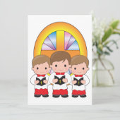 Chorjungen singen in Christlicher Gottesanbetung d Einladung (Stehend Vorderseite)