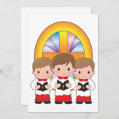 Chorjungen singen in Christlicher Gottesanbetung d Einladung (Vorne/Hinten)