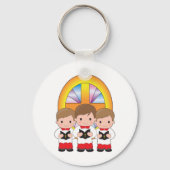 Chorjungen singen in Christlicher Gottesanbetung d Schlüsselanhänger (Rückseite)