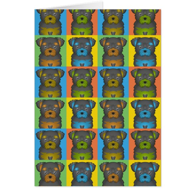 Chorkie HundeCartoon Pop-Kunst (Vorne)