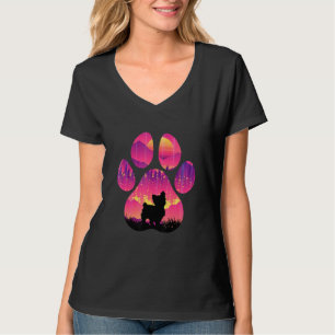 Chorkie Pfote Mama Papa Hund Frauen Männer T-Shirt
