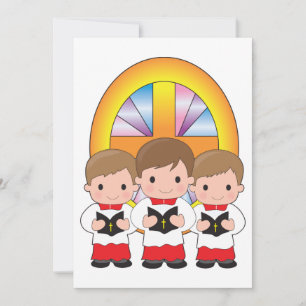 Chorknaben singen in der Kirche christliche Anbetu Einladung