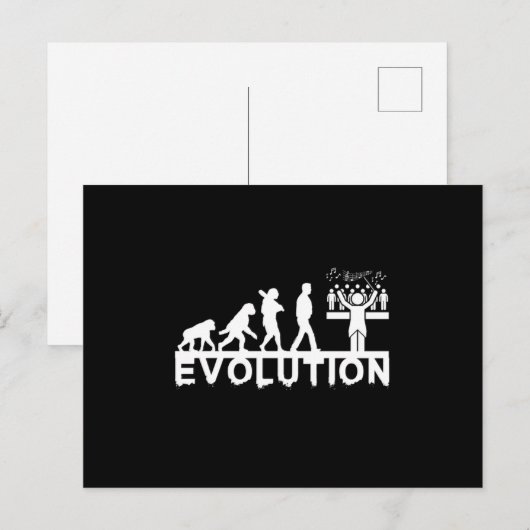 Chorkonduktor Evolution Chorus Chormusikgeschenk Postkarte (Vorne/Hinten)