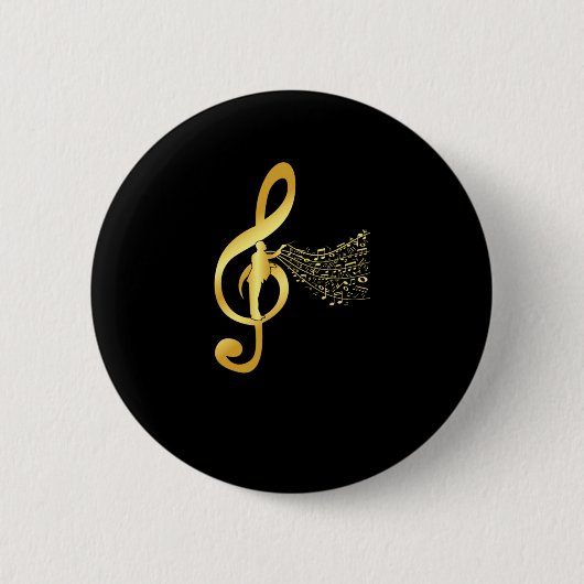Chorleiter Clef Notes Chormusikchor Gif Button (Vorderseite)