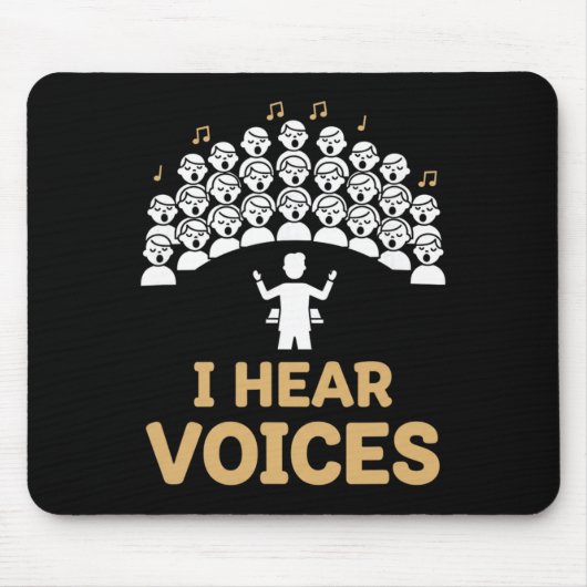 Chorleiter Lehrer I Höre Stimmen Chorsänger Mousepad (Vorne)