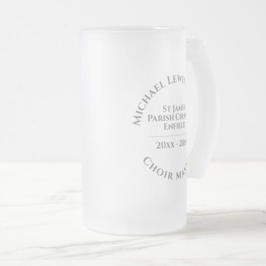 Chorleiter Mattglas Bierglas (VorderseiteRechts)