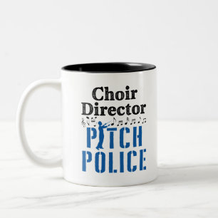 Chorleiter Pitch Polizeichef Zweifarbige Tasse