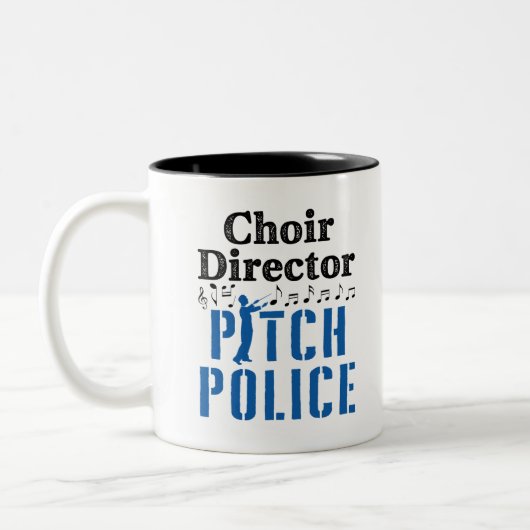 Chorleiter Pitch Polizeichef Zweifarbige Tasse (Links)