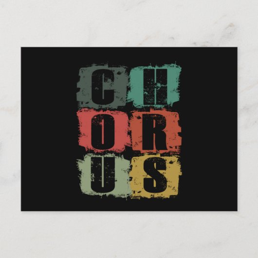 Chormitglied Chor Singer Chormusik Sing Geschenk Postkarte (Vorderseite)