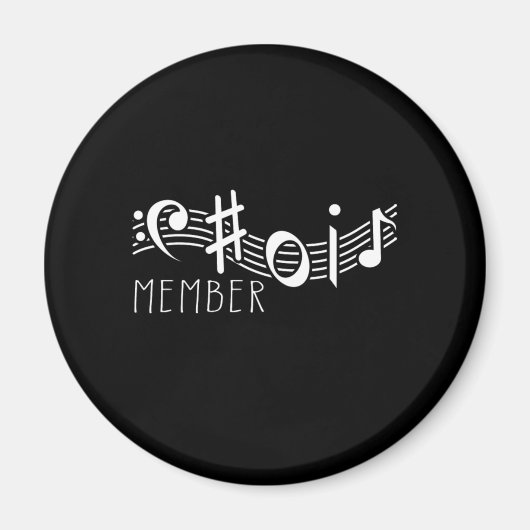 Chormitglied Chorus Clef Singer Chormusikgeschenk Magnet (Vorne)