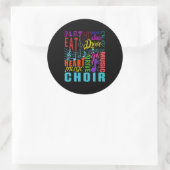 Chormusikchor Chormusikdirigent Geschenk Runder Aufkleber (Tasche)
