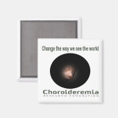 Choroiderämie Verändern Sie die Welt - Magnet (Vorderseite/Rückseite)