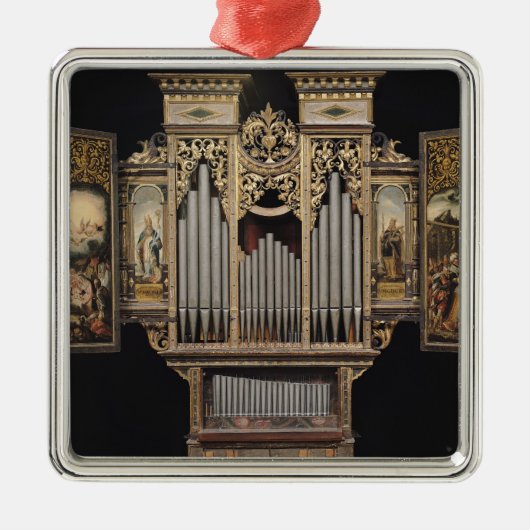 Chororgan mit offenen Platten Silbernes Ornament (Vorne)