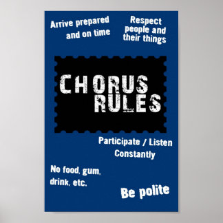 Chorregeln Poster