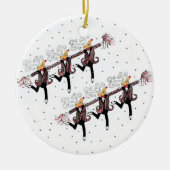 Chorreihe zum Tanzen Rentier Keramik Ornament (Vorne)