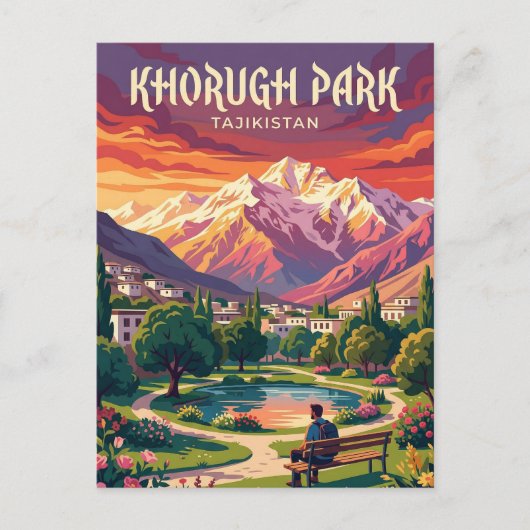 Chorugh-Park Tadschikistan Postkarte (Vorderseite)
