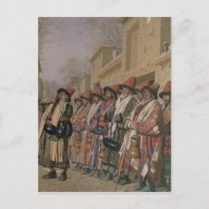 Chorus Begging Alms in Taschkent, 1870 Postkarte