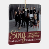 Chorus Chor Frohe Weihnachts-Sängermusik Foto Keramikornament (Rechts)