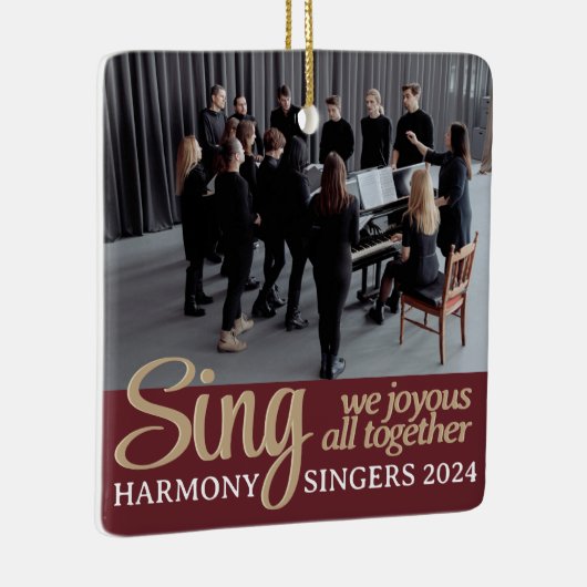 Chorus Chor Frohe Weihnachts-Sängermusik Foto Keramikornament (Rechts)