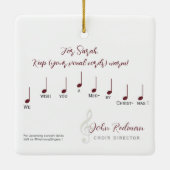 Chorus Chor Frohe Weihnachts-Sängermusik Foto Keramikornament (Rückseite)