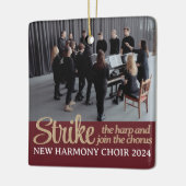 Chorus Chor Frohe Weihnachts-Sängermusik Foto Keramikornament (Links)