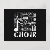 Chorus Chorus Chorchester Musiknoten Clef Geschenk Postkarte (Vorderseite)