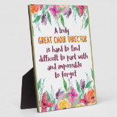 Chorus-Lehrer-Geschenk des Chordirektors Fotoplatte (Seite)