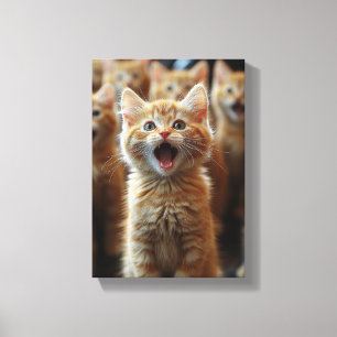 Chorus Niedlich Kittens - Adorable Feline Artwork Leinwanddruck