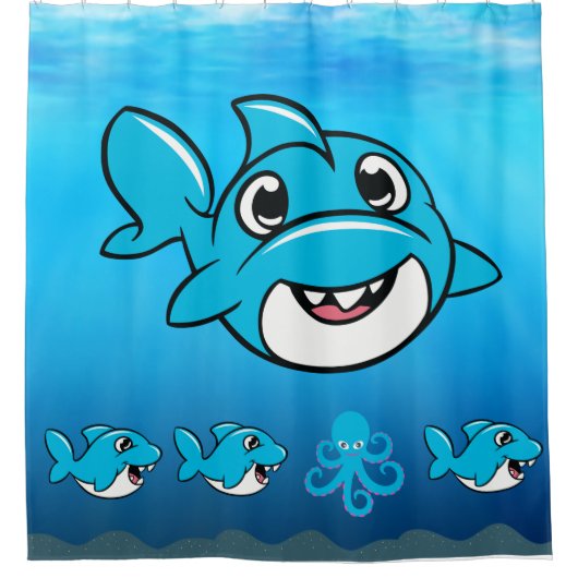 Chorusline Baby Shark Duschvorhang (Vorderseite)