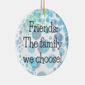 Chosed family Textured Polka Dot Round-Geschenksta Keramik Ornament (Rechts)