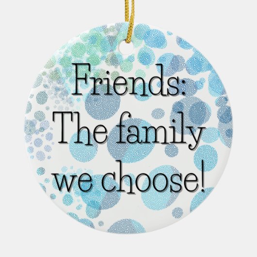 Chosed family Textured Polka Dot Round-Geschenksta Keramik Ornament (Vorne)