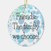 Chosed family Textured Polka Dot Round-Geschenksta Keramik Ornament (Links)