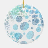 Chosed family Textured Polka Dot Round-Geschenksta Keramik Ornament (Hinten)