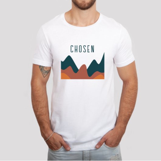 Chosen Burnt Orange Abstrakt Christlicher Glaube T-Shirt